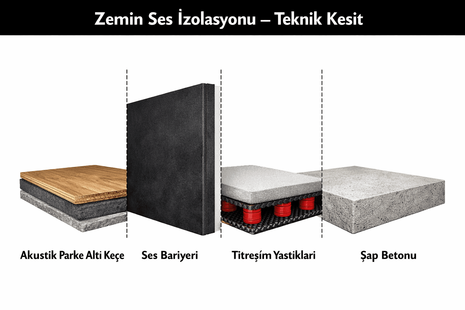 Zemin Ses İzolasyonu akustik panel