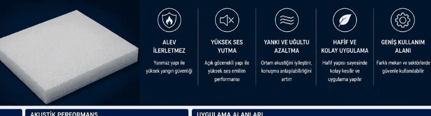 Basotect Melamin Sünger akustik panel